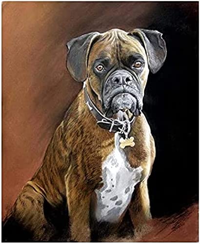 EPTIC 5D Diamond Painting Kit, Diamond Painting Kit für Erwachsene Strass Boxer Hund Bar Wanddekoration 30x40CM von EPTIC