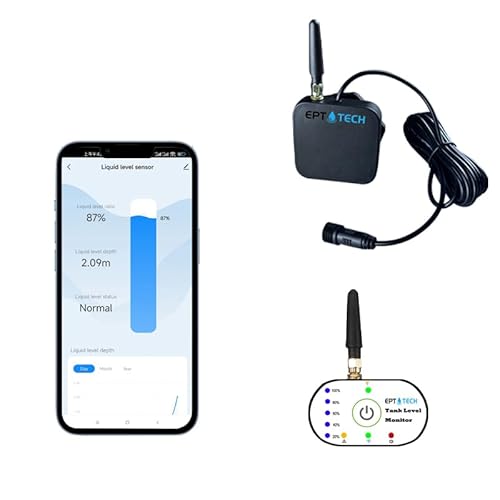 EPTTECH Smart TLC2326P Ferndetektor-Anzeigebildschirm Tuya Smart Life Mobile APP Flüssigkeits-, Wasser-, Öl-, Kraftstoffstand-Tankmonitor Sensor-Controller Intelligenter Alarm Außenanzeige Wasserdicht von EPTTECH