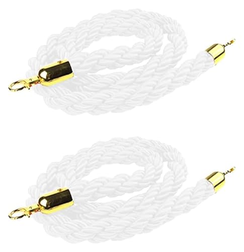 EPYBJYWQ Absperrkordel 2 Packung Geflochtene Seilbarriere mit Haken, Barriereseil verdrehte Pfostenseile for Restaurant Kino Dekor(90cm/3ft) von EPYBJYWQ