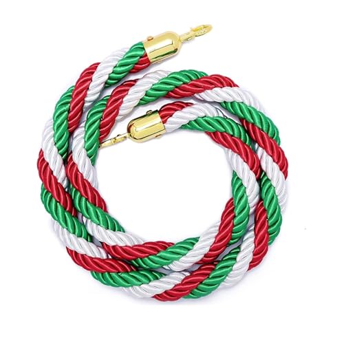 EPYBJYWQ Absperrseil Farbiges geflochtenes Hanfseil for Hotelfeier, Stanchion Queue Line-Seil mit Edelstahlklammern(B,60cm/23.6 in) von EPYBJYWQ