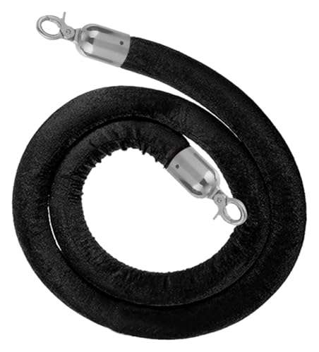 EPYBJYWQ Absperrseil Schwarzes Samt Stanchion Seil, Heavy Duty Warteschlange Hängeseil for Hotel Theater(1 Pack,200cm/79 in) von EPYBJYWQ
