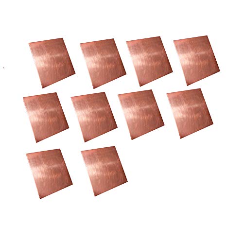 Copper sheet, Pure Cu Copper Plate Copper Sheet T2 Metal Sheet Copper Foil Cooling Industrial Materials 15 * 15mm(0.5 * 15 * 15mm) von EQEQE
