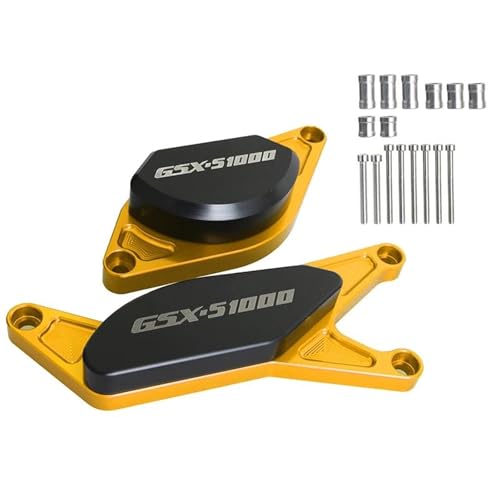 EQJSHL Motorrad-Rahmengleiter, Sturzpads, Motorschutz, Statorgehäuse, Schutzabdeckung Für Suzuki GSX-S1000 GSX-S1000F GSX-S 1000 (2015–2016) Sturzschutz Sturzpads(Gold) von EQJSHL