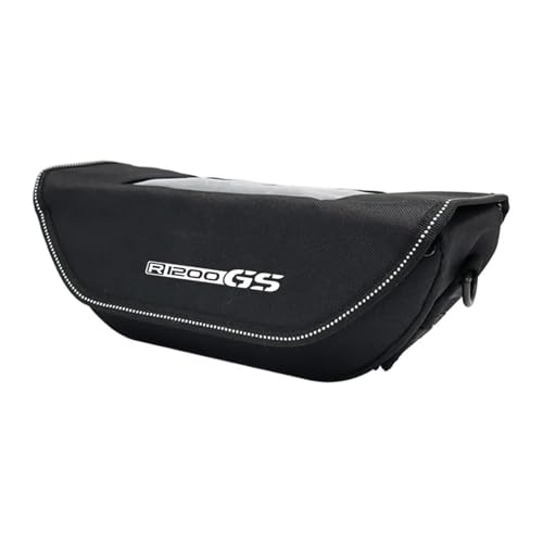 EQJSHL Motorrad Satteltasche Motorrad-Lenkertasche Für B&MW R1200GS R 1200 GS R1200 GSA, Wasserdicht, Lenker, Reisenavigation, Werkzeugplatzierungspaket Motorradtasche(SCHWARZ 1) von EQJSHL