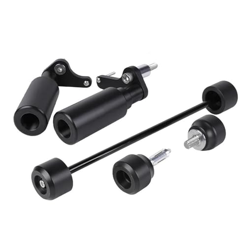 EQJSHL Motorrad-Sturzschutz Für B&MW G310R (2017–2025) Schutz Für Hinterrad, Vorderrad, Achse, Gabel Sturzschutz Sturzpads(Schwarz 4) von EQJSHL