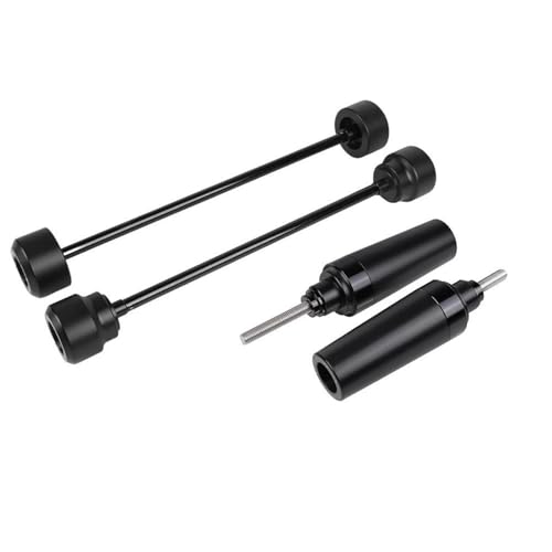 EQJSHL Motorrad Vorne Hinten Rad Achse Gabel Rahmen Sliders Anti Crash Protector Für CFMOTO 675SR-R NK675 675NK 675 SRR NK SR SS Fallen Schutz Sturzschutz Sturzpads(Schwarz 3) von EQJSHL