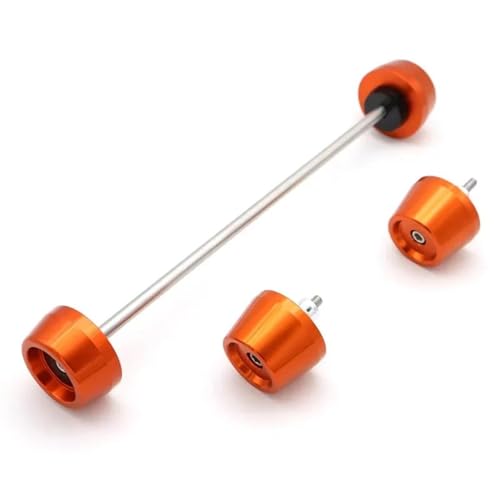 EQJSHL Motorrad Vorne Hinten Rad Achse Gabel Sliders Crash Protector Für 790 Duke 2018 2019 2020 2021 2022 2023 Fallende Schutz Sturzschutz Sturzpads(Orange,Vorne+hinten) von EQJSHL