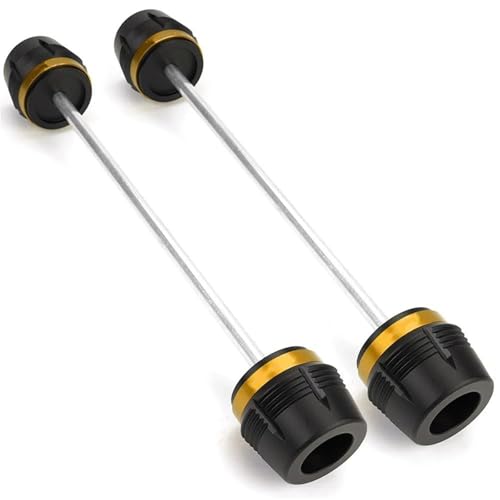 EQJSHL Motorrad Vorne Hinten Rad Achse Gabel Sliders Crash Protector Für CB750 Für CB 750 1000 Für Hornet Für CB1000 Für Hornet SP Fallende Schutz Sturzschutz Sturzpads(Gold,Vorne+hinten) von EQJSHL