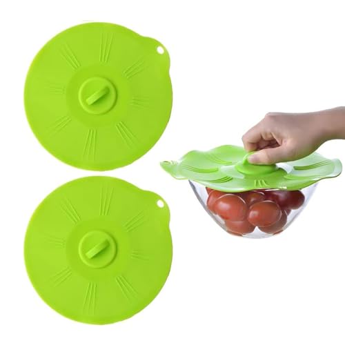 EQLEF® 2 Stück Mikrowelle Cover & Kochen Splatter Guards - Silikon-Deckel & Lebensmittel Covers von EQLEF