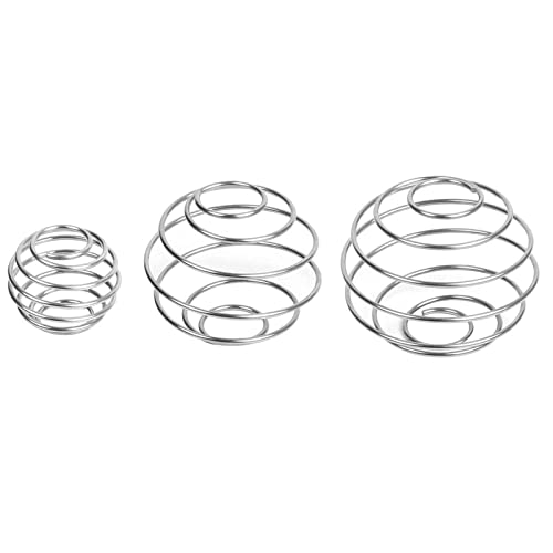 Edelstahl Shaker Kugel, 3Pcs Edelstahl Flaschenmischer Ball Mixer Mischen Ball Metall Frühling Mixer Shake Ball für Flasche Cup Draht Schneebesen Ball für Protein gemischte Getränke von EQLEF