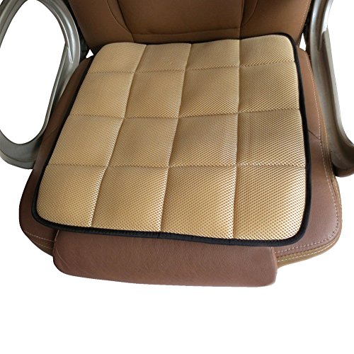 EQLEF Sitzkissen Natürliche Bambusholzkohle Kissen für bürostühle Auto Sitzkissen Anti-Skid Kissen (Beige) von EQLEF