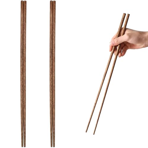 Lange Essstäbchen , 2 Paare 38cm/14.9 inc Lange Holz Chinesische Essstäbchen Hot Pot Essstäbchen Küche Braten Essstäbchen Kochen Essstäbchen 38cm/14.9 inc von EQLEF