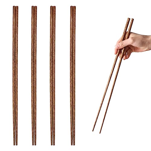 Lange Essstäbchen , 4 Paare 38cm/14.9 inc Lange Holz Chinesische Essstäbchen Hot Pot Essstäbchen Küche Braten Essstäbchen Kochen Essstäbchen 38cm/14.9 inc von EQLEF