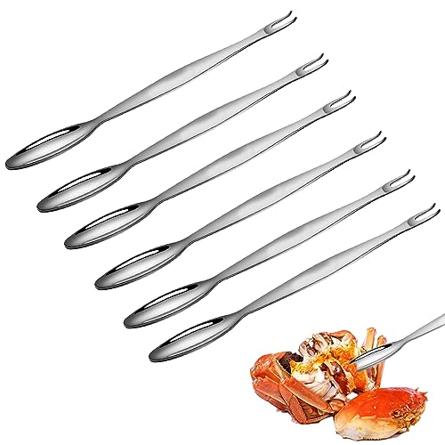 Meeresfrüchte Werkzeug, 6pcs Langer Hummer Besteck Set Hummerbesteck Set Edelstahl Meeresfrüchte Gabeln Meeresfrüchte Gabeln Picks für Home Restaurant 20cm von EQLEF