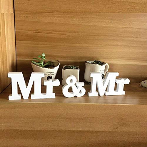 Mr & Mr buchstabenschmücken, Mr und Mr Holzbuchstaben Schild Gay Hochzeit Tischdekoration Geschenk für Gay Paare von EQLEF