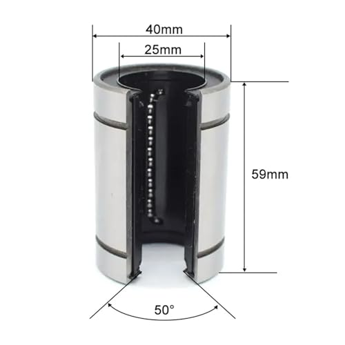 25mm LM25UUOP Offener Typ Linearkugellagerbuchse Buchse CNC-Teile for 3D-Drucker 1 Stücke von EQLEUBEP
