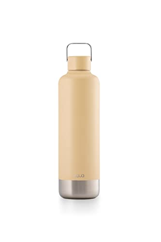 EQUA Timeless Isolierte Trinkflasche, doppelwandig, Edelstahl, 24 Stunden kalt oder bis zu 12 Stunden heiß, BPA-frei, auslaufsicher, haltbar, multifunktional (Latte, 1000ml) von EQUA