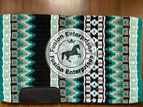 EQUIEMPRESS Sattelunterlage Western Show/Westernsatteldecke aus Neuseelandwolle, Top Wool Pad Sensor Flex (Anpassung möglich) VK-020 (32" x 32") von EQUIEMPRESS