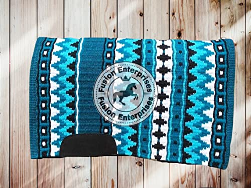 EQUIEMPRESS Sattelunterlage Western Show/Westernsatteldecke aus Neuseelandwolle, Top Wool Pad Sensor Flex (Anpassung möglich) VK-095 (34" x 38") von EQUIEMPRESS