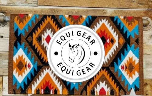EQUIGEAR Western Show Horse Satteldecke aus neuseeländischer Wolle, Western-Design, handgefertigte Satteldecke, Wollpolster, Sensor Flex (Anpassung möglich), WZ32 (36x42) von EQUIGEAR