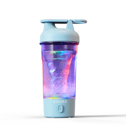 EQURA Shaker Elektrisch Protein Shaker, 750ML Shaker-Becher für Protein Shakes und Mahlzeitenersatz Shakes, USB C wiederaufladbarer Puls Shaker Flasche, BPA -freie (Blau) von EQURA