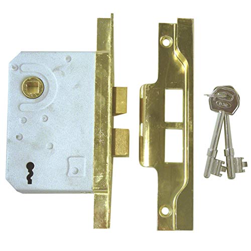 ERA 287-32 Gefälzter Türriegel, 64 mm, 2 Hebel, Messingoptik von ERA