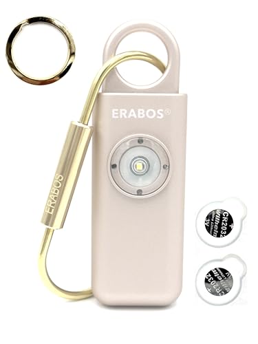 Original ERABOS Taschenalarm T1000 Ladies | von Polizeibeamten gegründet | Qualitätsprodukte seit 2019 | +2 Stück Ersatzbatterien GRATIS (Rosegold) von ERABOS