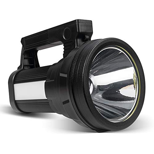 ERAY LED Taschenlampe 15000 Lumen, LED Handscheinwerfer Akku Wiederaufladbar, 10800mAh & IPX4 Wasserdicht & 6 Modi, Dimmbare Taschenlampe/Notfallleuchte von ERAY