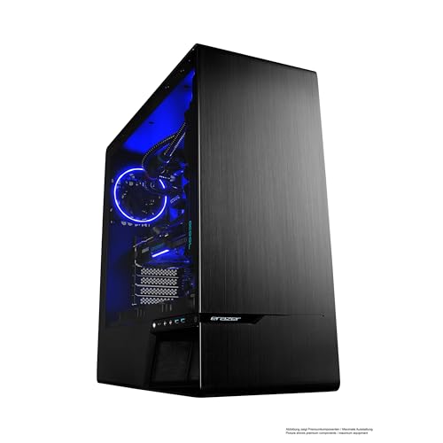 ERAZER Enforcer X10 High-End Gaming Desktop PC (Intel Core i7-14700KF, 32GB Kingston Fury Beast RGB DDR5 RAM, NVIDIA GeForce RTX 4070 Ti SUPER 16GB GDDR6X, 1TB PCIe SSD, Wasserkühlung, Win 11 Home) von ERAZER