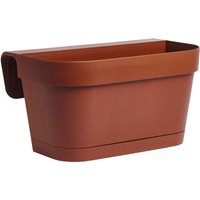 Balconiere B-Smart-Harz-Vase mit Untertasse und Abstandhalter - Brown46x16x19 cm - Brown von ERBA