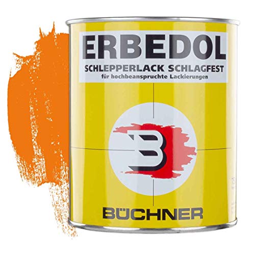 Schlepperlack | GELBORANGE | RAL 2000 | 0,75 l | restaurieren | Traktor | lackieren | Farbe | Trecker | Frontlader | Lack | Lackierung | Farbton | schnelltrocknend | deckend von ERBEDOL