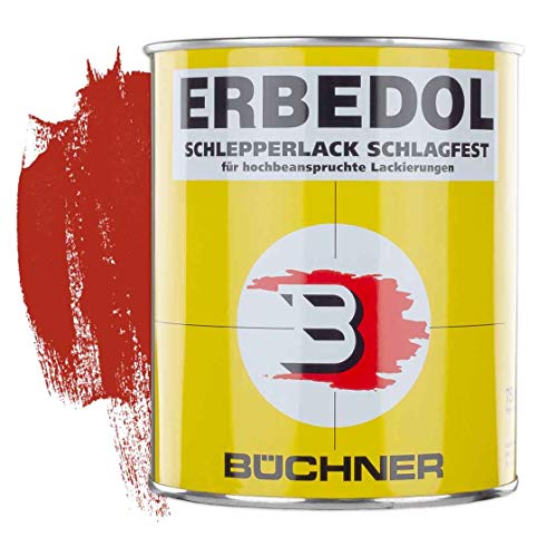 ERBEDOL | Schlepperlack | Krone | rot | SL3241 | 0,75 l | Farbe | Beschichtung | Restaurierung | Traktor | Agrar | Lack | Farbton | Lackierung | kratzfest | wetterfest | Landmaschinenlack von Erbedol