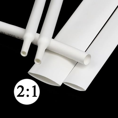 1~10m Schrumpfschlauch 2:1 Weiß Durchmesser 0,6mm ~ 80mm Polyolefinschlauch Ummantelung DIY Wickeldraht DIY Reparatur Kabelschutz(28mm,5 meters) von ERBER