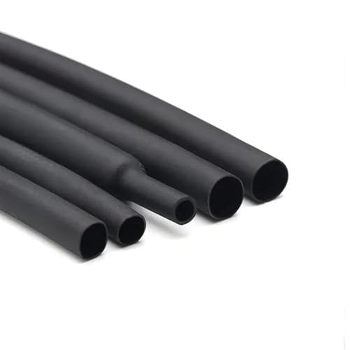 1 Meter Schwarz Durchmesser 1 2 3 4 5 6 7 8 9 10 12 14 16 20 25 30 40 50 mm Schrumpfschlauch 2:1 Polyolefin Thermo-Kabelhülle Isoliert(6mm) von ERBER