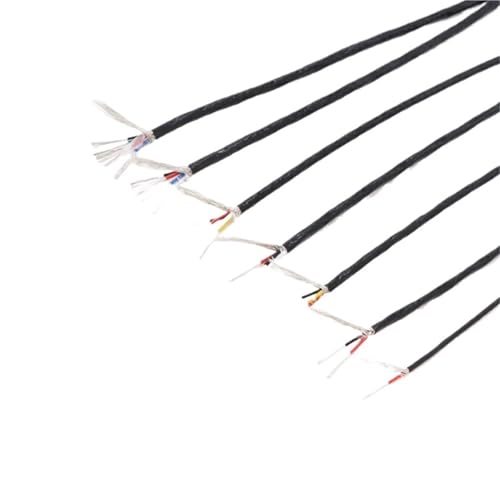 1 m, 0,5 mm (20 AWG), 0,75 mm (18 AWG), PTFE-geschirmtes Kabel, 1 2 3 4 5 6 Adern, hochreines OFC-Kupfer, verzinntes FEP-Isolierungskabel(2 Cores,18AWG 0.75mm) von ERBER