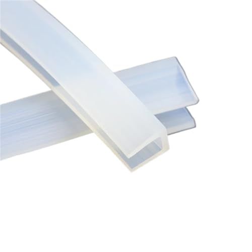1 m Silikonkautschuk-Dichtungsstreifen, U-Form, feste Dichtung, weiche Fenster, Autotür, Dusche, rahmenlose Glaskante, Wetterschutz(2 x 5 x 10 mm) von ERBER