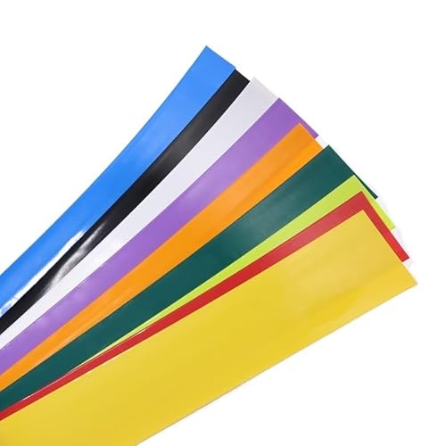 100/200/500 Stück AA-Batterie PVC-Schrumpfschlauch Breite 23 mm Länge 53 mm Isolierte Folienverpackung Schutzetui Packung Drahtkabelhülle(Black,500pcs) von ERBER