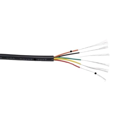 10M 28 26 24 22 20 18 16 AWG UL2464 Ummanteltes Drahtkabel Kupfersignalkabel 2 3 4 5 6 7 8 10 Kern Elektronisches Audiokabel(28AWG,8 Cores) von ERBER
