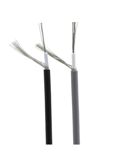 10M UL1533 Abgeschirmtes Kabel 32 30 28 26 24AWG Single-Core Audiokanal-Signalkabel Verstärker Elektrische Kupferleitung PVC-isoliert(Black,24AWG) von ERBER