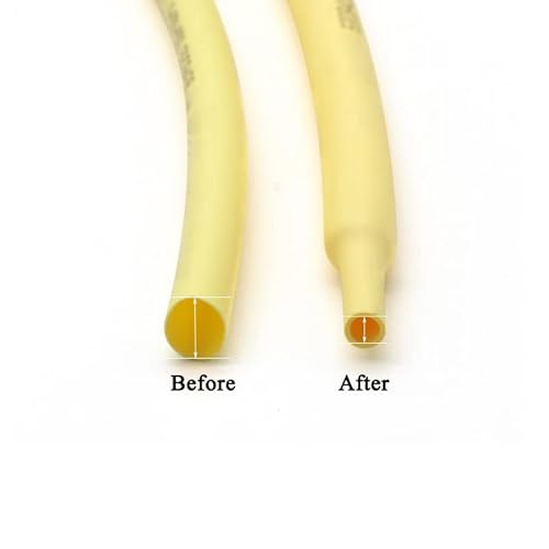 1M Gelb Dia 1 2 3 4 5 6 7 8 9 10 12 14 16 20 25 30 40 50 mm Schrumpfschlauch 2:1 Polyolefin Thermo-Kabelhülle Isoliert(4.5mm) von ERBER