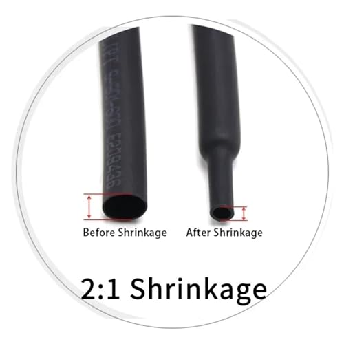 2M Schrumpfschlauch Durchmesser 0,6 0,8mm 1mm 2mm 3mm 4mm 5mm 6mm 2:1 Schrumpfverhältnis Polyolefin Isolierte Kabel Draht Schutzmantel(Orange,0.8mm) von ERBER