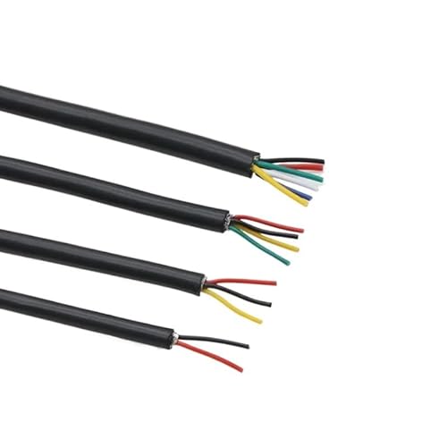 2M UL2464 Abgeschirmtes Kabel 26AWG 24AWG 22AWGChannel Audio Line 2 3 4 5 6 8 Adern Kupfersignalsteuerkabel Ummantelte Drähte(24AWG,4Cores) von ERBER