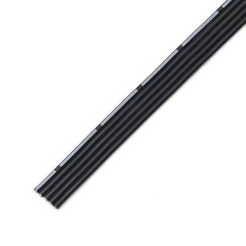 3 Meter Silikon-Paralleldraht 30 28 26 24 22 20AWG Multi-Core 2P 4P 6P 8P 10P Hochtemperaturbeständiges flexibles Kupferkabel(Black-5P,26AWG) von ERBER