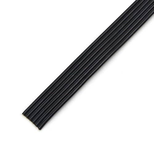 3 Meter Silikon-Paralleldraht 30 28 26 24 22 20AWG Multi-Core 2P 4P 6P 8P 10P Hochtemperaturbeständiges flexibles Kupferkabel(Black-6P,26AWG) von ERBER