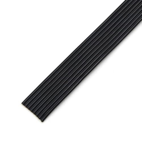 3 Meter Silikon-Paralleldraht 30 28 26 24 22 20AWG Multi-Core 2P 4P 6P 8P 10P Hochtemperaturbeständiges flexibles Kupferkabel(Black-8P,28AWG) von ERBER