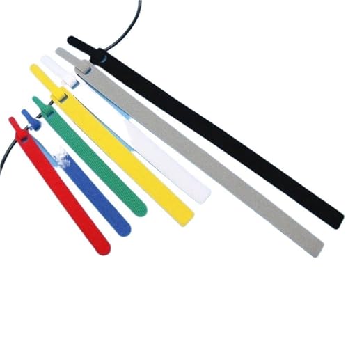 50/100 Stück lösbare Kabelbinder 150 200 250 300 mm Kunststoffbefestigung Wiederverwendbare Kabelbinderbänder Nylonwickel Reißverschlussbündel Verbandbinder(Yellow,200mm x 50Pcs) von ERBER