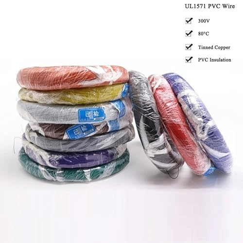 500 m Elektronische Draht UL1571 32 30 28 26 24 22 20 18 16 AWG PVC Isolierte Verzinnten Kupfer Umwelt DIY Kabel LED Linie(GRAY,20AWG) von ERBER