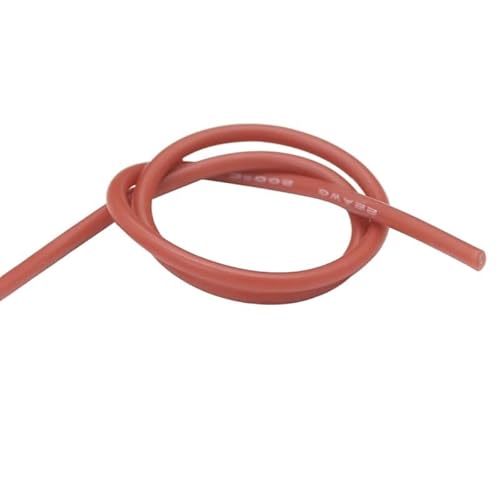5M Hitzebeständiges Kabel 30 28 26 24 22 20 18 16 15 14 13 12 10 AWG Ultraweicher Silikondraht Hochtemperatur-Flexibles Kupfer(Brown,14 AWG) von ERBER