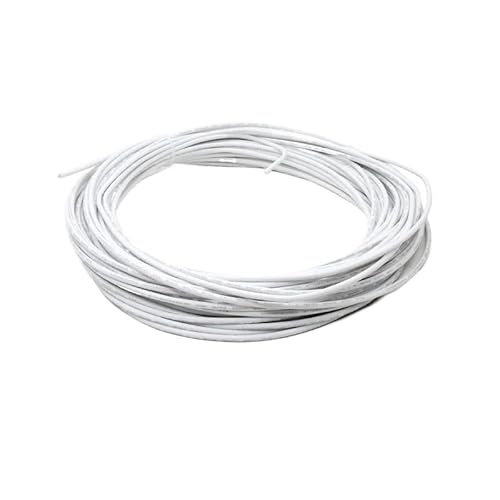 5m Silikondrähte UL3135 elektronischer Draht 30 28 26 24 22 20 18 16 14 12 10 AWG Hochtemperaturbeständige verzinnte Kupferkabel(White,24AWG) von ERBER