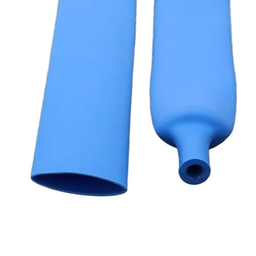 Dia 12.7/15.4/19.1/25.4/30/39/50 mm Doppelwandiger Schrumpfschlauch Dicker Kleber 3:1 Verhältnis Schrumpfschlauch Klebeleitung Wickeldraht Kit(Blue,Dia 19.1mm) von ERBER